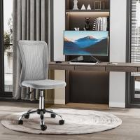 Vinsetto Silla de Oficina de Malla Silla de Escritorio Giratoria sin Brazos con Altura Ajustable Carga 100 kg para Estudio Despacho 43x58x90-100 cm Gris - details 1