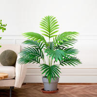 Gran Árbol De Palma Artificial 52-125cm Planta Falsa Verde De Plástico Para Decoración De Jardín Y Hogar Ramas De Palma Tropicales - details 17