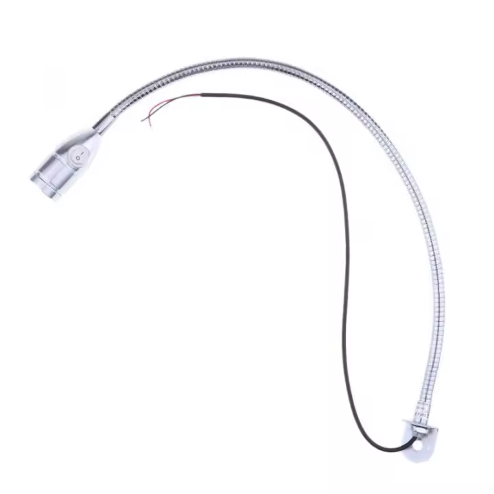 Lámpara De Lectura De Cuello De Ganso 3W 12V LED Para Cama Luz De Pared/Montaje En Cabeza De Cama Con Interruptor Para Galería De Arte - 1