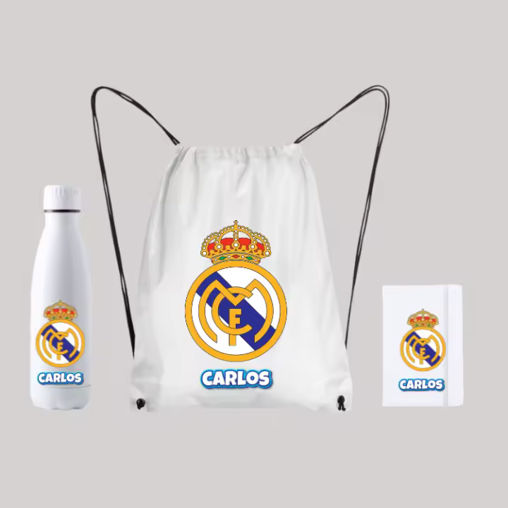 Botella termo 700ML Real Madrid + nombre (DEJAR NOMBRE EN CHAT O NOTAS) - 1