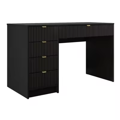 Mesa de oficina Comfivo J109 , Muebles ES, Con cajones, Negro, 120 x 76 x 55cm - 1