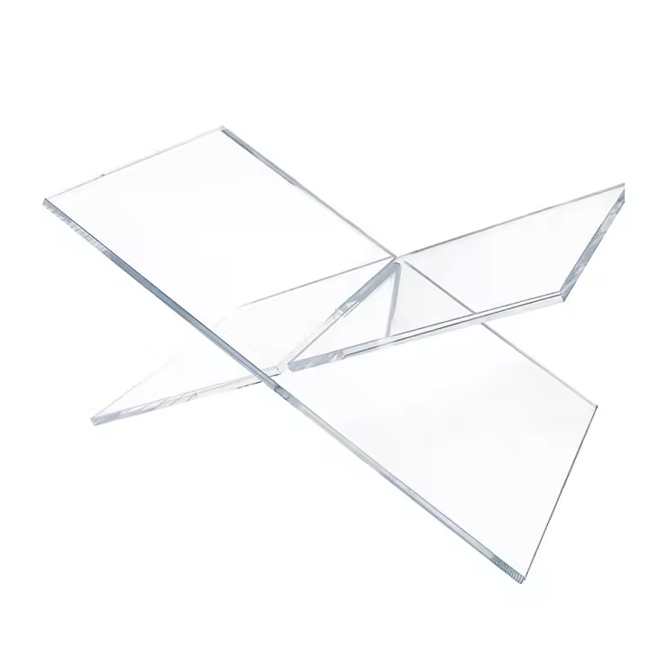 Acrylic Transparent Book Stand X-shaped Structure Book Stand For Textbook Cookbook Magazine Recipe - 1