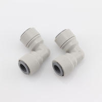 Conector Rápido De Agua RO 3/8"OD Tornillo Y Válvula De Bola Convertidor Igual Elbore Straight Push in Pipe Fitting Para Cerveza Homebrew - details 11
