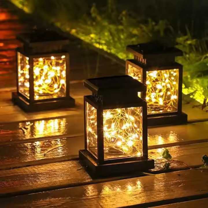 Lámpara Solar Exterior Impermeable Para Jardín Y Patio Con Luz LED De Misión Decorativa Para Mesa De Fiesta Y Jardín - 1