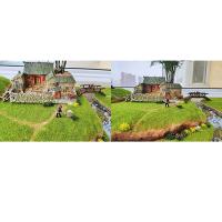 4pcs Vegetación Flores Hierba Escenario Tren Paisaje Colorido Bandas De Flores Miniatura Verde Realistas Para Escenarios De Trenes - details 2