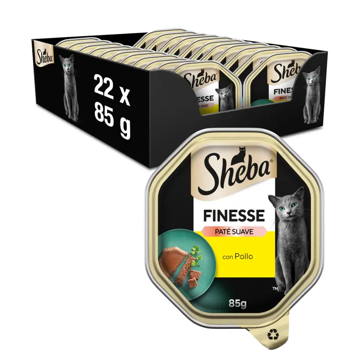 Sheba Finesse Tarrina Sabor Pollo 22 x 85g​ - 1
