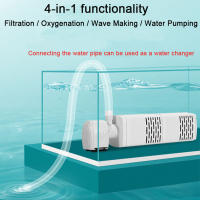 Bomba De Agua Para Acuario 3 En 1 Silenciosa Aerator De Oxígeno Submersible Cambiador De Agua Y Generador De Ondas 220v Para Tanque De Peces - details 2