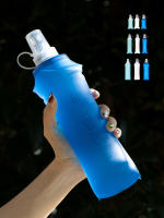 Botella De Agua Collapsible De Silicona WRELS Para Deporte Y Viajes BPA Free TPU Suave Capacidad 401ml-500ml Para Running Camping Y Senderismo - details 6