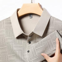 Camisa Polo Para Hombre De Color Sólido Casual Manga Larga Transpirable Cómoda Versátil Top Moda Negocios - details 6