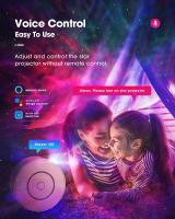 Proyector de estrellas, proyector de estrellas, luz nocturna infantil, control por voz, sincronización, música - details 0