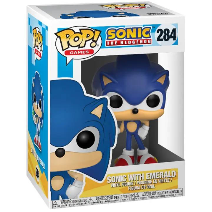 Figura Funko Pop Sonic With Emerald-Figura de Vinilo Coleccionable - Idea de Regalo- Mercancia Oficial - Juguetes para Niños y Adultos - Movies Fans - Muñeco para Coleccionistas y Exposición - 1