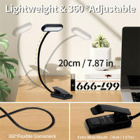 Lámpara De Lectura LED Recargable Por USB Con Pinza Para Libro 3 Temperaturas De Color Luz Nocturna Para Estudio Y Dormitorio - details 1