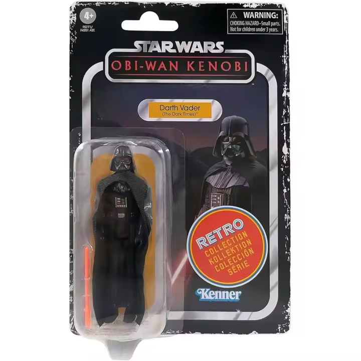 HASBRO - Star Wars  - Colección Retro - Juguete Darth Vader (The Dark Times) a Escala de 9,5 cm -  Las figuras de la colección Retro de Star Wars cuentan con diseño y detalles de las figuras originales de los años 70 - Recomendado para mayores de 4 años - 1