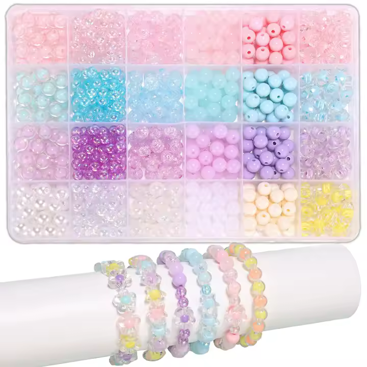 Kit De Hacer Pulseras Con Cuentas Redondas De 8mm Turquesa Tortuga Estrella Para Mujer Cuentas Sueltas De Marfil Para Joyería Y Manualidades - 1