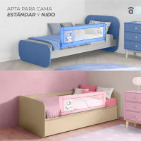 Asalvo Barrera de Cama Nido o Estándar  2-1 de 150cm - Diseño Animales, Abatible, con Correas de Seguridad y Bolsa de Transporte - details 2