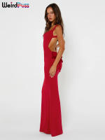Vestido De Vacaciones Nibber Con Cuello Cuadrado Y Espalda Descubierta Para Mujer Sin Mangas Decorado Con Lazo Vestido Sexy De Fiesta En La Playa Vestido De Cuerpo Entero De Polyester Y Spandex - details 32