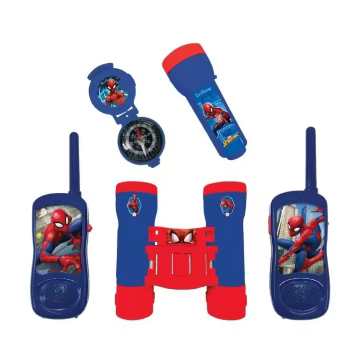 LEXIBOOK - Kit del aventurero con Walkie Talkies,rango 120m, Spider-Man - 1