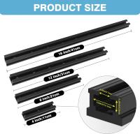 Aventik Guía De Deslizamiento De Polímero Para Bote 4"/8"/12"/16" Larga/Dureza Adecuado Compatible Con Rieles De Kayak De 1/2" Ancho Soporte De Tornillos Para Hardware De Riel - details 1