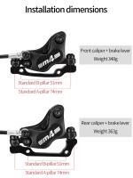 Freno De Bicicleta M4S De 4 Pistones Tipo Split Freno De Disco Hidráulico Con Tubo Lubricado Frontal 850mm Y Rear 1600mm Para Bicicletas De Montaña - details 13
