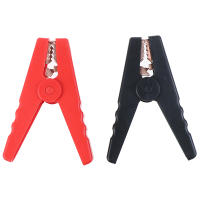 1/2pcs Clip De Cocodrilo Eléctrico 100A Para Batería De Coche Conector Isolado De 90mm Para Proyectos Eléctricos Material Plástico - details 5