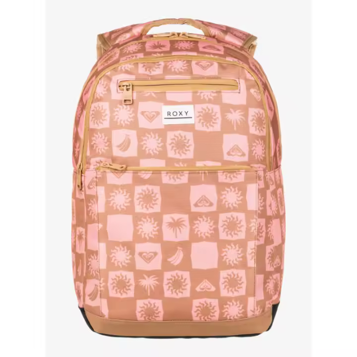 Mochila Mediana Roxy Here U Are - 100% Poliéster Reciclado - 3 Compartimentos - Bolsillos Laterales - Correas Ajustables - 1