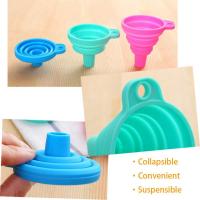 Funel De Silicona Ecológica Para Rellenar Botellas De Cocina Funel Colapsable Pequeño Para Líquidos Polvo - details 3