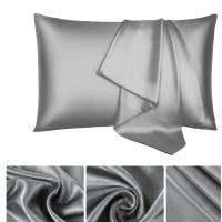 Alfombrilla De Seda Y Satén En Color Sólido Cubierta De Almohada Suave Y Multicolor Para Cama Tamaño 66x51cm Decoración Del Hogar - details 6