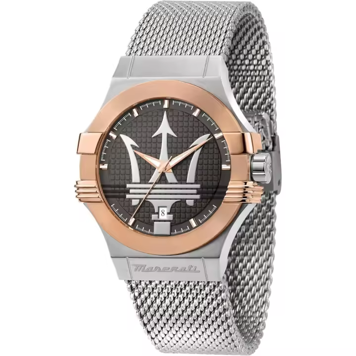 Reloj de Cuarzo Maserati Potenza, Negro, 42 mm, Cristal mineral, R8853108007 - 1