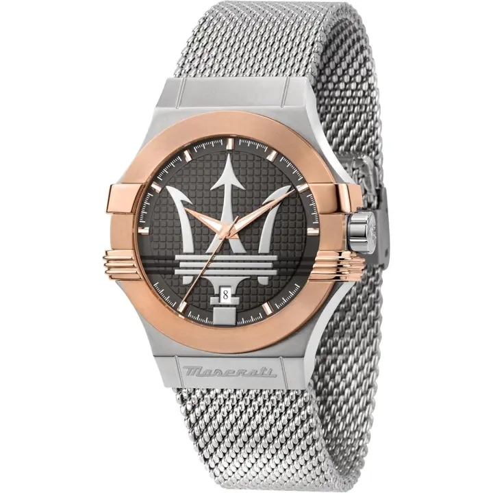 Reloj de Cuarzo Maserati Potenza, Negro, 42 mm, Cristal mineral, R8853108007 - 1