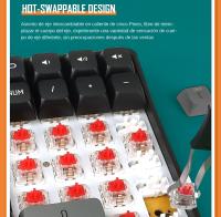 Teclado Mecánico De Juego Aigo GD110 110 Teclas Con Switch Rojo Y Cable USB Tipo-c Teclado Gamer Recargable Sin Retroiluminación - details 12