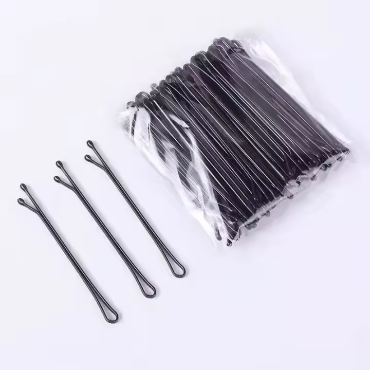 AWAYTR 50/100 PCS Pinzas De Pelo En Forma De U De 5.5 Cm Metálicas Y Negras Para Estilo De Boda Herramientas De Peinado Para Mujeres - 1