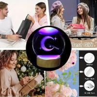 1 PC Bola De Cristal Lunar 3D Láser Grabado Luz Nocturna De Color Regalo Para Familia Colegas Sala De Estar Dormitorio Decoración De Hogar - details 4