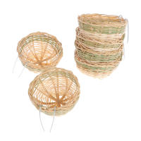 6pcs Nido De Aves De Bambú Hecho a Mano Para Periquito Canario Finca Golondrina Caja De Cría Para Pájaros Material De Bambú - details 0