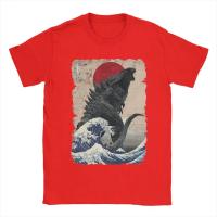 Camiseta De Manga Corta Con Diseño Único De Godzillade La Gran Onda Japonesa Para Hombres Cuello Redondo Algodón Puro Ropa Gráfica Verano Tallas S-5XL - details 6