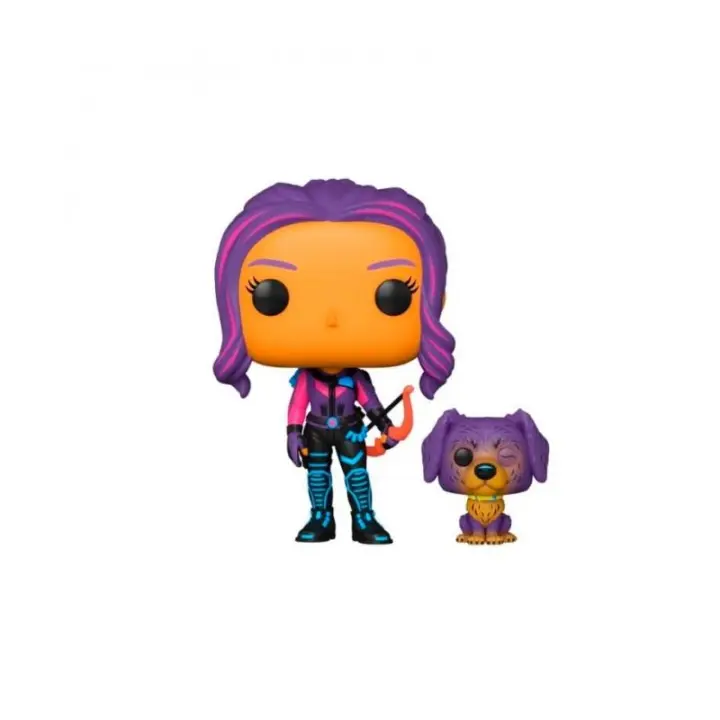 Funko POP! Marvel - Kate Bishop With Lucky The Pizza - Marvel - Figura Coleccionable Oficial - Juguete para Niños y Adultos - Fans - Diversidad de Personajes y Temáticas - 1