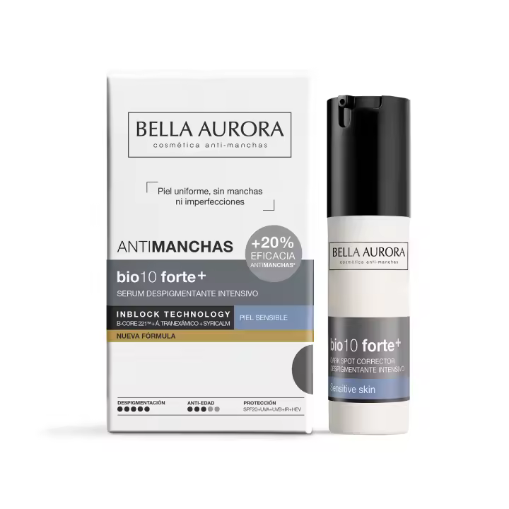 Bella Aurora BIO10 FORTE+ Serum Despigmentante Piel Sensible | Calma y Repara | Con B-CORE 221TM y Syricalm | 30ml - 1