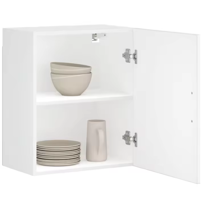 vidaXL Armarios pared para cocina 2 uds Porto madera ingeniería blanca en color Blanco/Roble Sonoma/Gris hormigón y más | almacenamiento funcional diseño moderno para baño dormitorio sala - 1