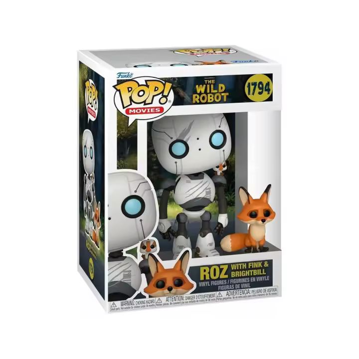 Funko Pop Movies Robot Salvaje Figura Roz con Fink y Brightbill - 1