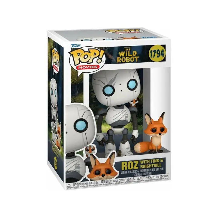 Funko Pop Movies Robot Salvaje Figura Roz con Fink y Brightbill - 1
