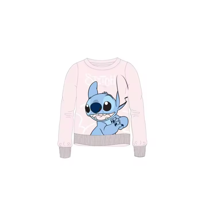Sudadera Stitch Salmón Niña - 1