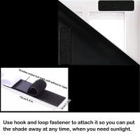 Cortinas De Blackout Completo Mejoradas Con Cinta Mágica Bloqueo De Calor Y UV Desmontable Película De Ventana DIY Cubierta De Ventana Sombreada Cortinas Modernas - details 9