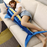 Muñeco De Peluche De Tuna Azul De 140 Cm Simulación Realista Almohada Larga De Pescado Marítimo Juguete Suave Para Decoración Creativa - details 13