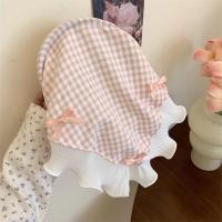 Fular De Encaje Cuadros Rojo Para Mujer Accesorio De Cabello Estilo Retro Triangular Para Viajes Y Fotografía Bandana De Algodón Adecuada Para Todas Las Estaciones - details 7