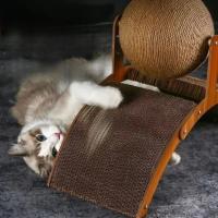 Juguete Interactivo Para Gatos Placa De Rasguñado Vertical Con Diseño De Bolas Resistente Al Desgaste Y No Desprendible Juguetes Para Mascotas Estables Para El Hogar - details 6