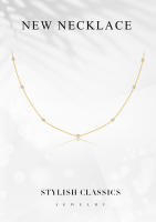 Collar De Zirconia Redonda En Plata De Ley 925 Y Oro Para Mujer Joyería Clásica De Lujo Accesorio De Encanto Para Boda - details 0