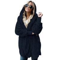 Abrigo De Piel Sintética Casual Para Mujer Otoño Invierno Con Capucha Cuello Alto Cálido Grueso Estilo Medio Largo Manga Larga - details 12