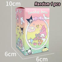 6pcs Serie De Fiestas De Burbujas Sanrio Figuras De Modelos Kawaii De Hello Kitty My Melody Kuromi Juguete De Decoración De Caja Sorpresa De Dibujos Animados Para Adolescentes Y Adultos - details 0