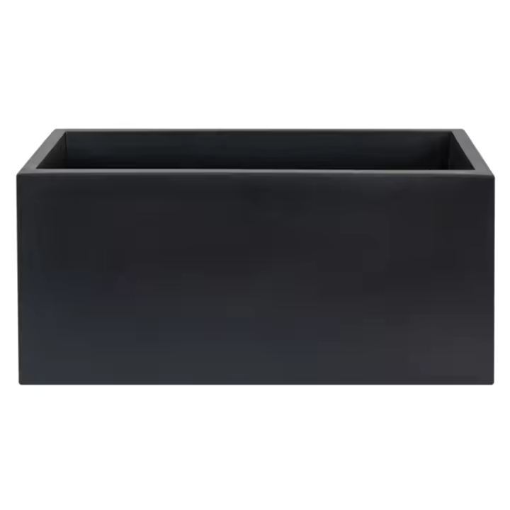 Macetero de polietileno antracita 70x30x30 cm WELLHOME - 1
