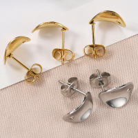 10pcs Base De Pendiente Con Poste Curvado Y Aros De Acero Inoxidable Para Fabricación De Joyas DIY Pendientes Colgantes - details 4
