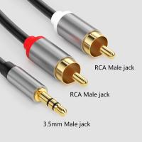 Banner - Cable audio estereo jack 3.5 macho - 2x RCA macho pro